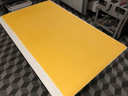 Sensibilsation d'une feuille de 210cm
